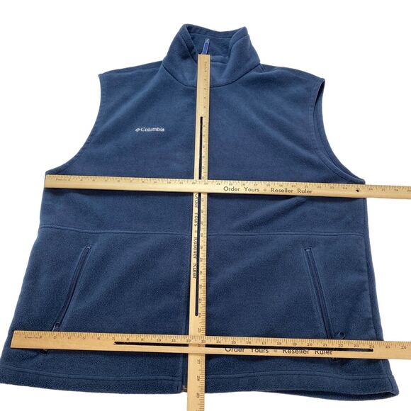 Columbia Vest Men's Tall XL Fleece Polyester Sleeveless Logo Full Zipper - Picture 5 of 16